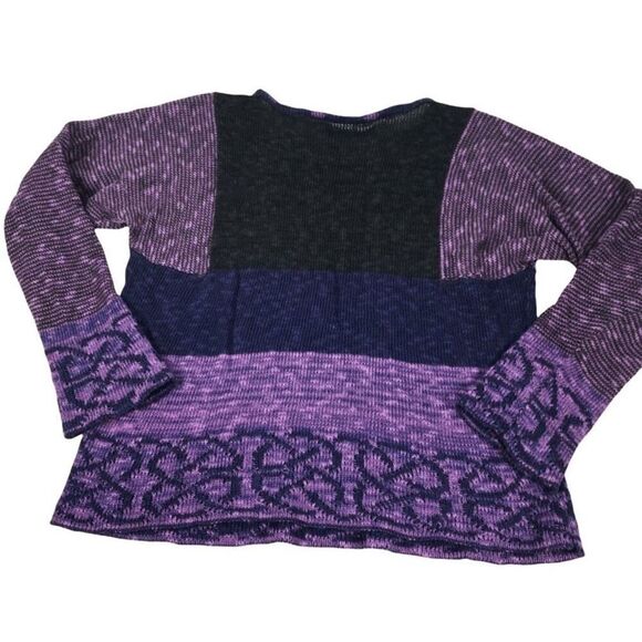 Bill Baber Long Sleeve Knot Top Scottish Knitwear Sweater size Medium - Picture 2 of 5